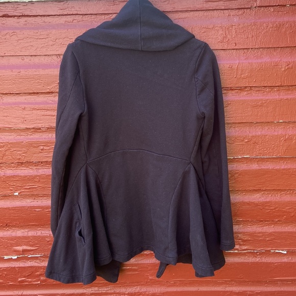 Free People Shawl Collar Flared Hem Sweater Coat Women's Size S - Picture 3 of 4